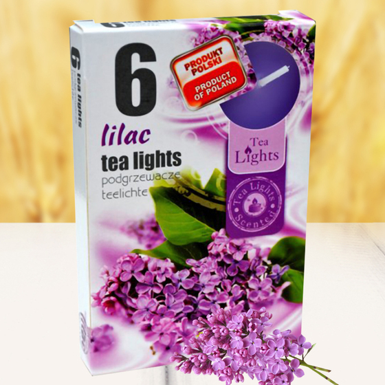 Hộp 6 nến thơm tinh dầu Tealight Admit Lilac QT026079 - hoa tử đinh hương
