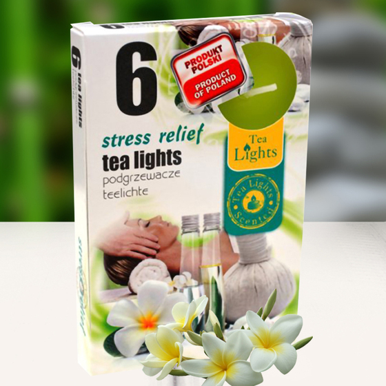 Hộp 6 nến thơm tinh dầu Tealight Admit Stress Relief QT026850 - hương hoa đại