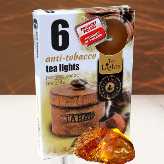 Hộp 6 nến thơm tinh dầu Tealight Admit Anti Tobacco QT026122 - hương hổ phách