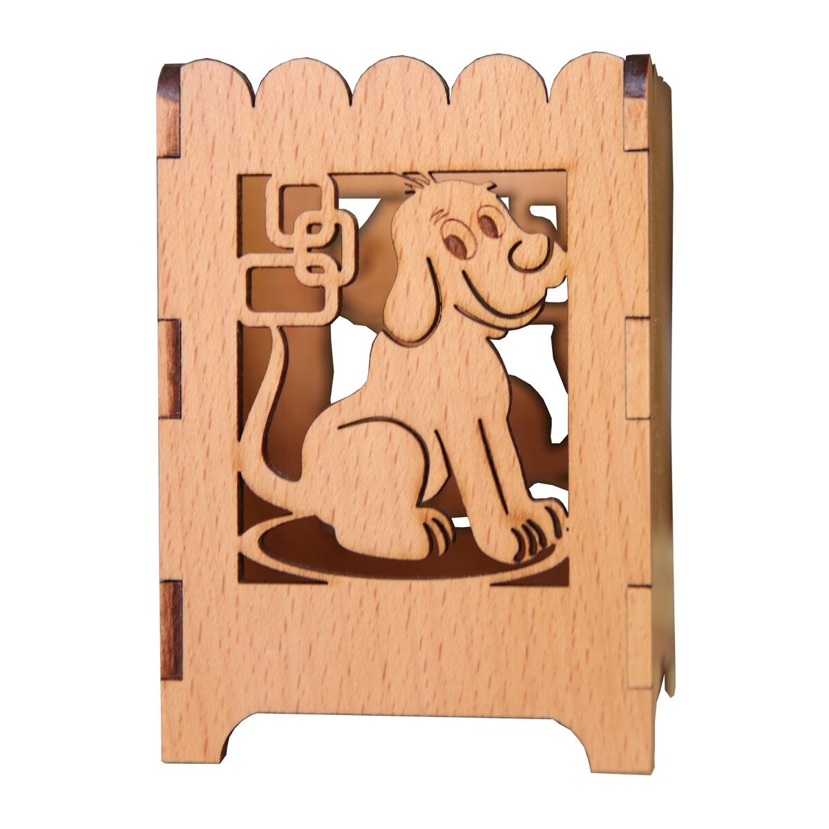 Hộp cắm bút gỗ hình chó Nhatvywood HV-07
