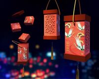 Hộp đựng bánh trung thu 4 bánh 250g Lồng đèn