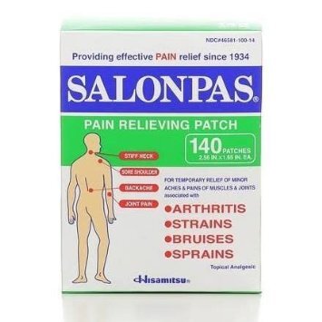 Hộp miếng dán giảm đau Salonpas Pain Relieving Patch - 140 miếng, Mỹ