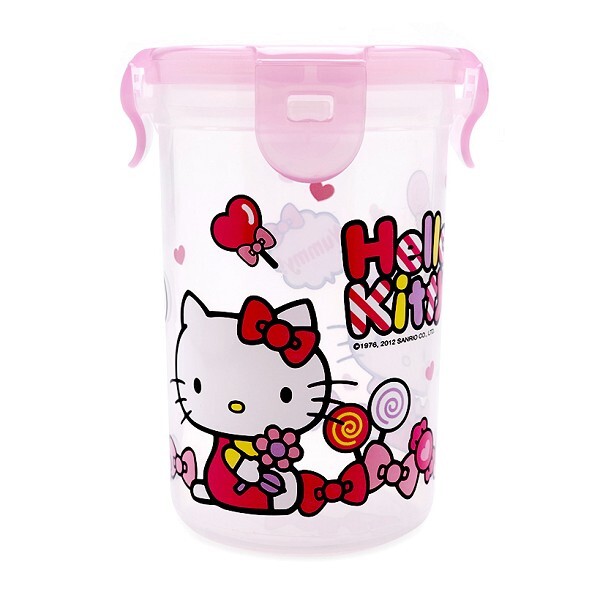Hộp Nhựa Tròn Cao Hello Kitty - Lock&Lock LKT813D