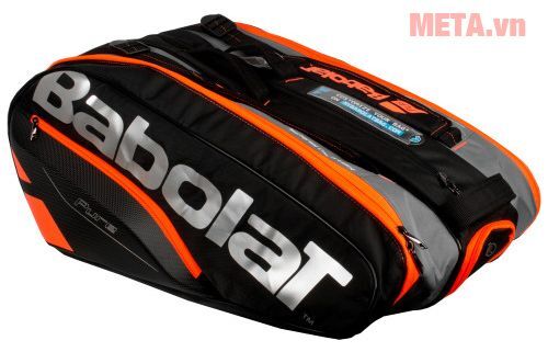 Túi tennis Babolat Pure Black/Fluo Red 12 Pack Bag 751133-189 