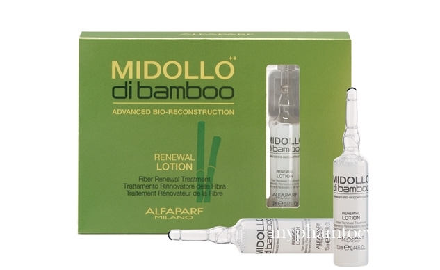 Huyết thanh phục hồi tóc hư tổn Alfaparf Mid Bamboo Renewal Lotion - 12x13ml