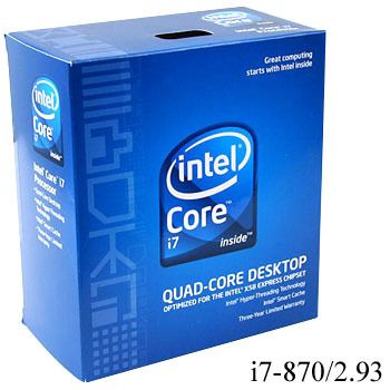 Intel Core i7-870 (2.93Ghz) - Box - sk1156