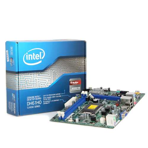 Bo mạch chủ - Mainboard Intel DH61HO - Socket 1155, Intel H61, 2 x DIMM, Max 16GB, DDR3