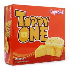 Bánh Cupcake sô cô la trắng nhân phô mai Toppy One hộp 420g 
