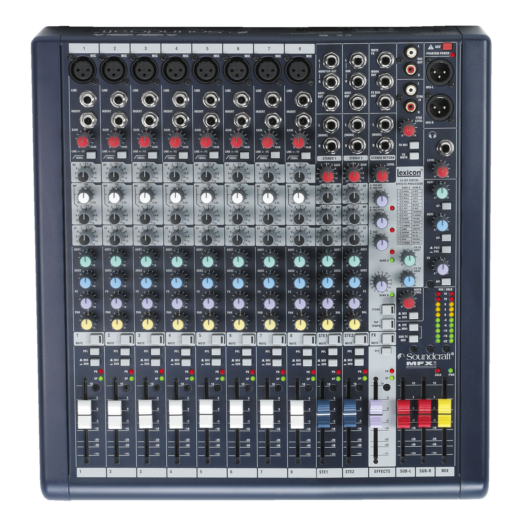 Bàn trộn âm Mixer Soundcraft MFXi8 