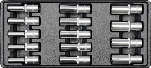 Khay bộ tuýp dài 1/2" 14 chi tiết Yato YT-5539 