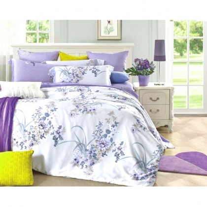 Bộ Chăn Ga Gối Chần Thêu Lụa Tencel Julia 848BC18 180X200Cm 