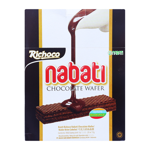 Bánh xốp sô cô la Richoco Nabati hộp 340g 