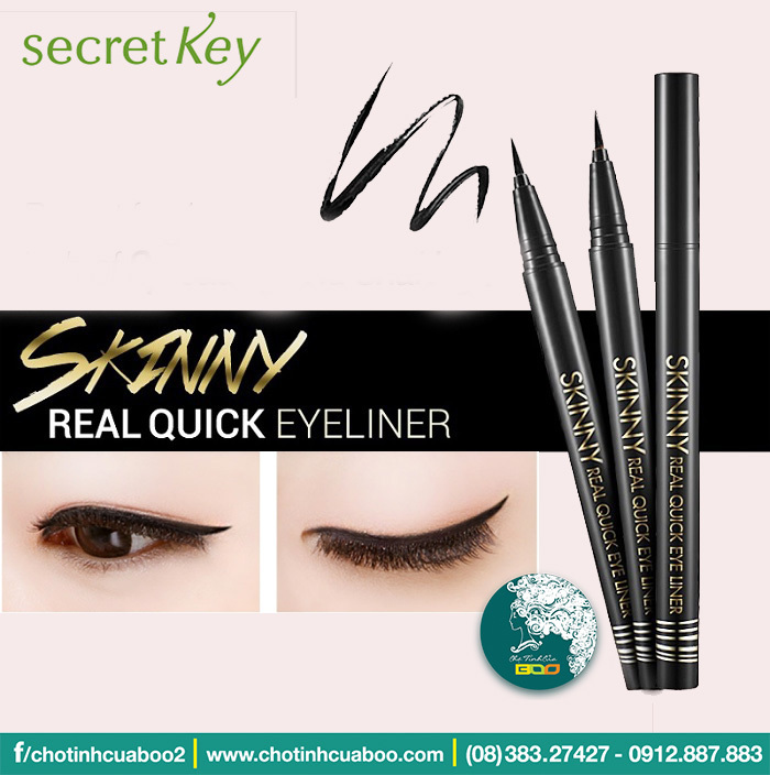 Kẻ mắt Secret Key Skinny Real Quick Eye Liner (dạng bút lông)