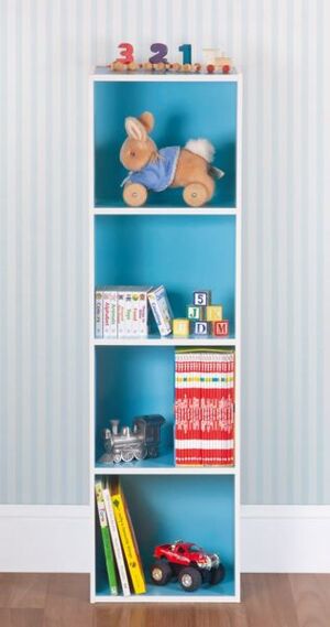 Kệ Sách 4 Ngăn Màu Xanh Dương UH2147