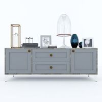 Kệ tivi phòng khách gỗ cao su 140x40x50cm KTV68055