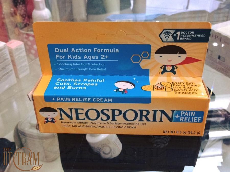 Thuốc Neosporin điều trị bỏng, sơ cứu vết thương, trị lở loét, vết cắt cho trẻ em