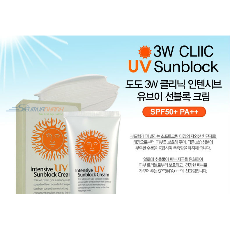 Kem chống nắng 3W Clinic SPF50 PA +++