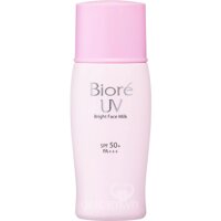 Kem chống nắng Biore Bright Face Milk SPF 50+ 30ml