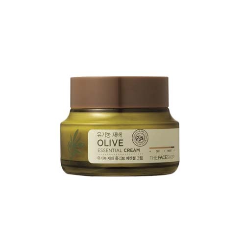 Kem dưỡng da oliu dưỡng ẩm chuyên sâu Olive Essential Cream The Face Shop