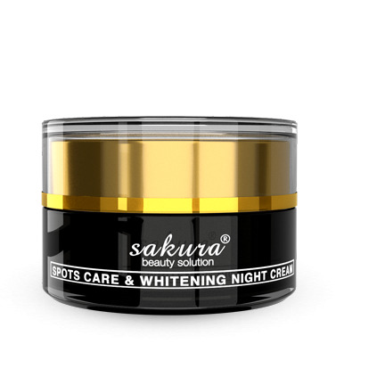 Kem dưỡng trắng da trị nám ban đêm Sakura Spots Care Whitening Night Cream -30 g