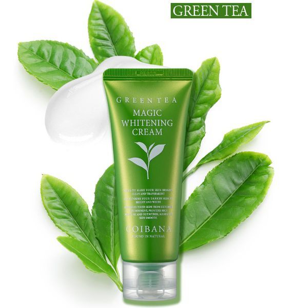 Kem dưỡng trắng trà xanh Coibana Green Tea Magic Whitening Cream 60ml