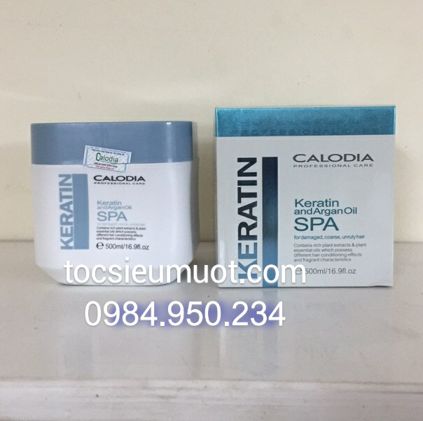 Kem hấp cao cấp phục hồi tóc Keratin Calodia - 500ml