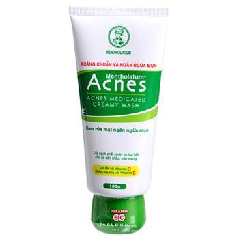 Kem rửa mặt ngăn ngừa mụn Acnes Medicated Creamy Wash 100g
