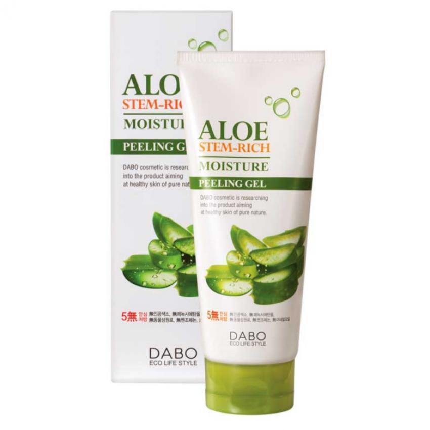 Kem tẩy da chết lô hội trắng sáng da Dabo Aloe stem-rich moisture 180ml