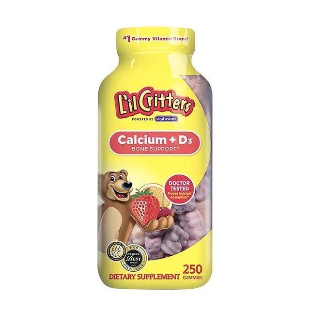 Kẹo dẻo bổ sung  canxi Gummy Bears L’il Critters Calcium + D3 250 viên