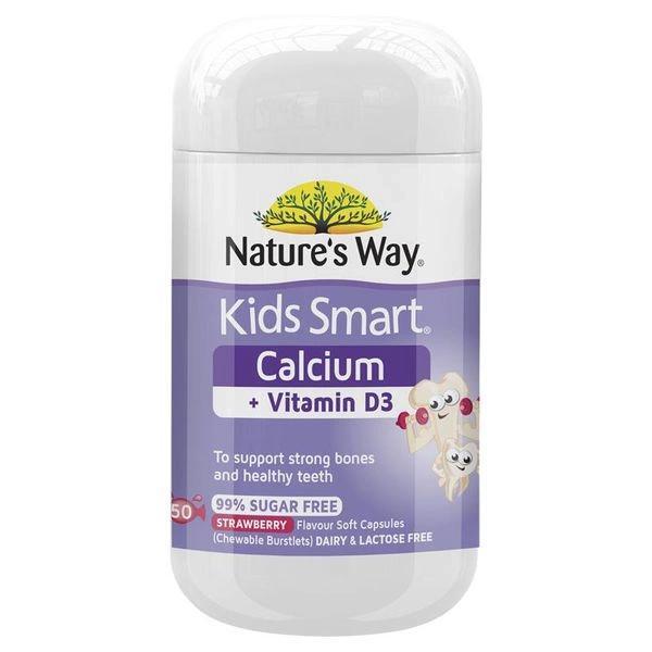Kẹo dẻo bổ sung canxi Nature’s Way Kids Smart Calcium + Vitamin D3 50 viên
