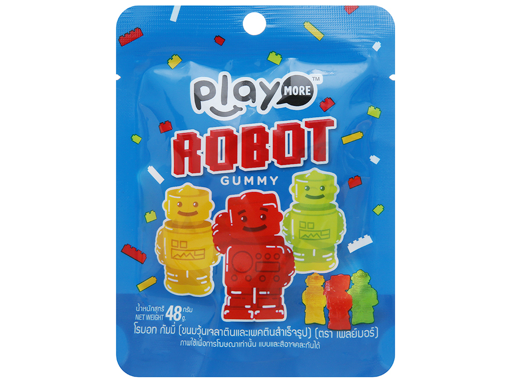 Kẹo dẻo Play More Robot gói 48g