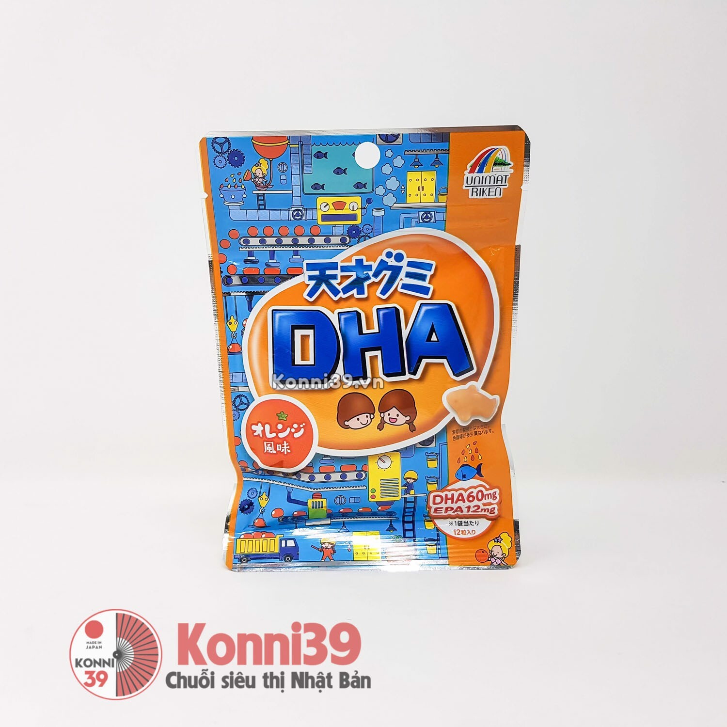 Kẹo dẻo Unimat Riken bổ sung DHA - 42g