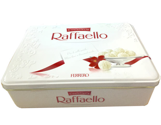Kẹo dừa Raffaello Ferrero hộp sắt 300g