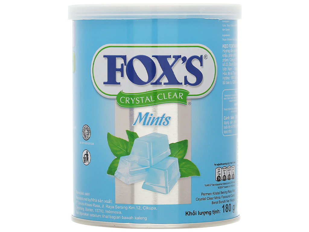 Kẹo Fox's hương bạc hà hộp 180g