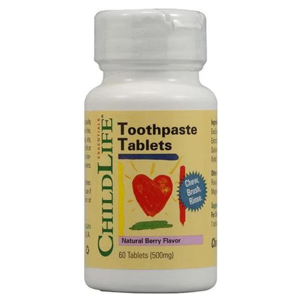 Kẹo ngừa sâu răng cho bé ChildLife Toothpaste Tablets 60 viên