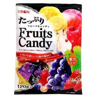 Kẹo Ribon Fruits Candy vị trái cây tổng hợp gói 120gr