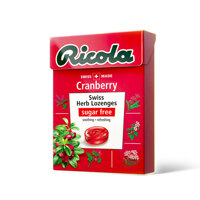 Kẹo Ricola Carton Box Cranberry 40g