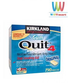 Kẹo Singum cai thuốc lá Kirkland Signature Gum Quit 4 190 viên 