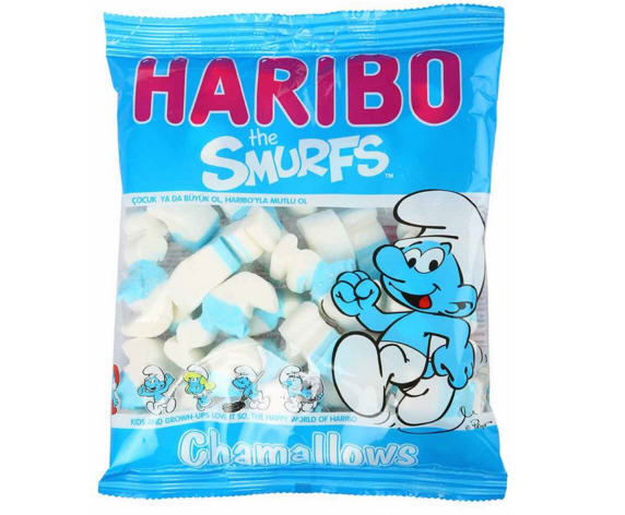 Kẹo xốp Haribo Chamallows Smurfs 125g