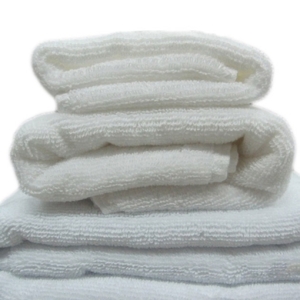 Khăn 70x140(cm) trắng không Dobby, sợi se đôi - B-115