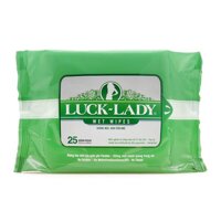 Khăn giấy ướt hương tự nhiên Luck-Lady gói 25 tờ