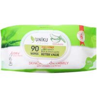 Khăn ướt không mùi Yuniku (90 tờ/gói)