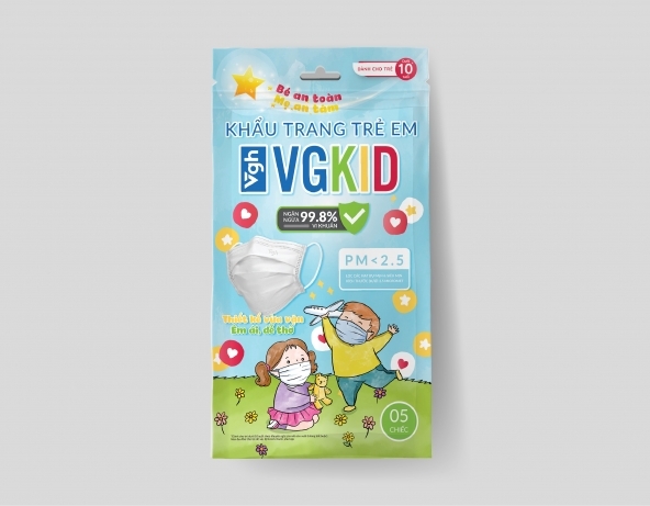 Khẩu trang trẻ em VG KID 3 lớp (hộp 20 cái)