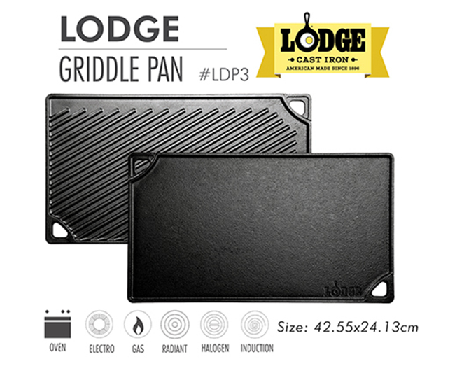 Khay gang nướng đa năng Lodge LDP3 42.55 x 24.13 x 1.6 cm