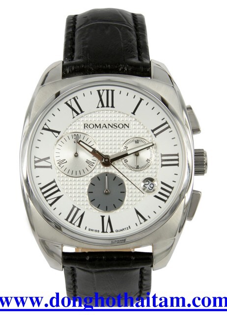 Đồng hồ nam dây da Romanson TL1262HMWWH 