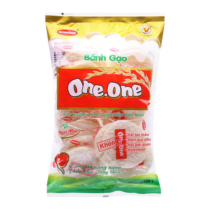 Bánh gạo vị ngọt dịu One-One gói 150g 