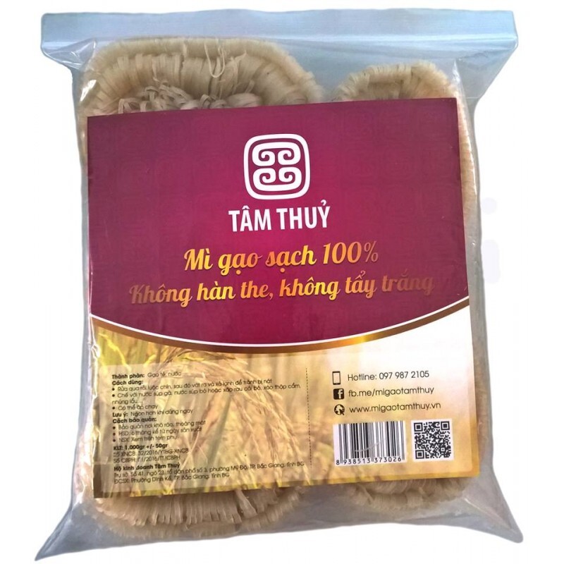 Mì gạo sạch quê Tâm Thuỷ sợi nhỏ 1kg 