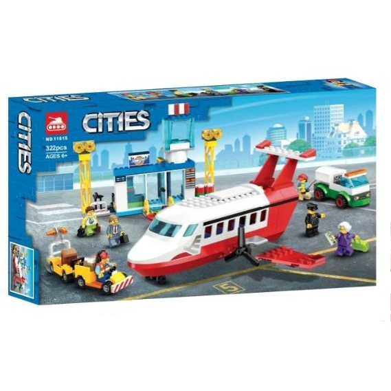 Lắp ráp Lego City máy bay chở khách 322 miếng ghép LARI 11615