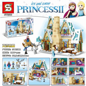 Lắp ráp xếp hình friends mô hình ngôi nhà tuyết của elsa và anna sy6580 1087 khối