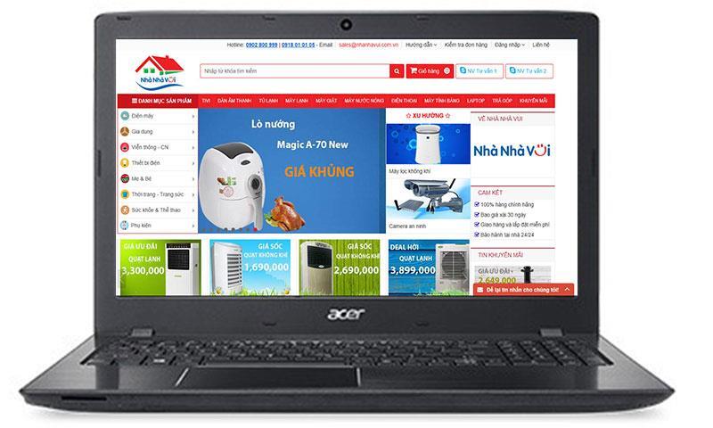 Laptop Acer E5-575-525G - Intel Core i5 7200U, RAM 4GB, HDD 500GB, Intel HD Graphics, 15.6 inch